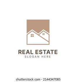 Design-Vorlage für das Immobilienlogo, Baulogo, Hauslogo, Immobilienlogo für Immobilienunternehmen