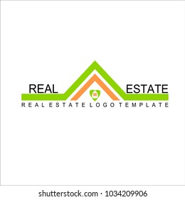 Real Estate Logo Design. Creative abstract real estate icon logo and business card template.e.