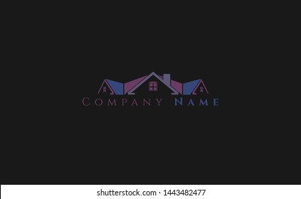 Real Estate Logo Design. Creative abstract real estate icon logo 