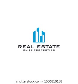 Real Estate Logo Design. Creative abstract real estate icon logo template