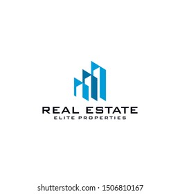 Real Estate Logo Design. Creative abstract real estate icon logo template
