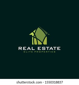 Real Estate Logo Design. Creative abstract real estate icon logo template