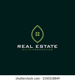 Real Estate Logo Design. Creative abstract real estate icon logo template