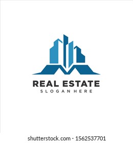 Real Estate Logo Design. Creative abstract real estate icon logo template, Creative Building Concept Logo Design Template,  logo design inspiration