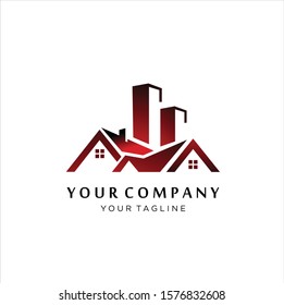 Real Estate Logo Design. Creative abstract real estate icon logo template, Creative Building Concept Logo Design Template,  logo design inspiration