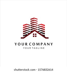 Real Estate Logo Design. Creative abstract real estate icon logo template, Creative Building Concept Logo Design Template,  logo design inspiration