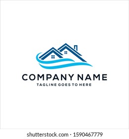 Real Estate Logo Design. Creative abstract real estate icon logo template