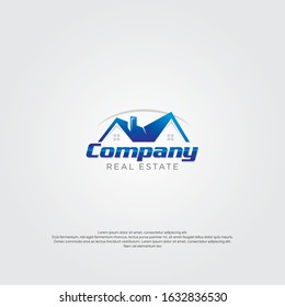Real Estate Logo Design. Creative abstract real estate icon logo