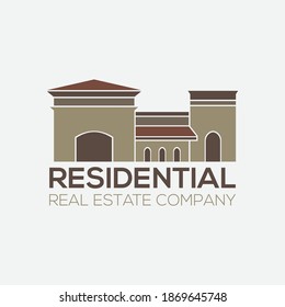 Real Estate Logo Design. Creative abstract real estate icon logo and business card template. Vector, Illustration.