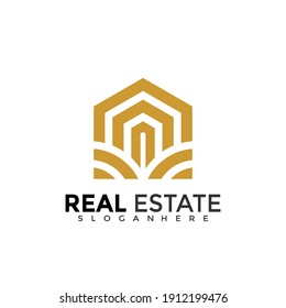 Real Estate Logo Design. Creative Idea logos designs Vector illustration template