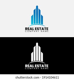 Diseño del logotipo inmobiliario. Plantilla de logotipo de icono de inmueble abstracto creativo, plantilla de diseño de logotipo de creativo concepto de construcción, inspiración de diseño de logotipo