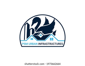 Real Estate Logo Design. Creative abstract real estate vector icon logo design.