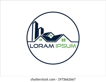 Real Estate Logo Design. Creative abstract real estate vector icon logo design.