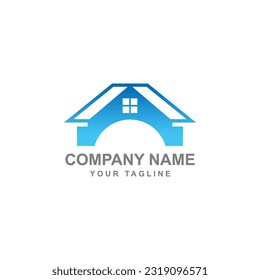 Real Estate Logo Design. Creative abstract real estate logo icon and business card template.EPS 10