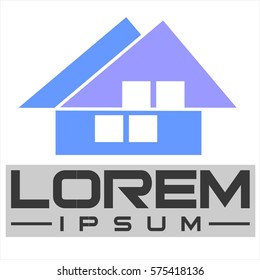 Real Estate Logo Design. Creative abstract real estate icon logo and business card template vector