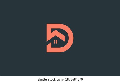 real estate logo design in D letter shape