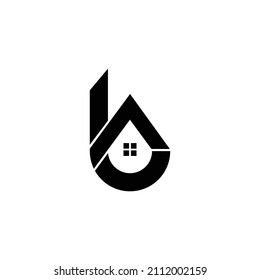 Real estate logo design - home logo using letter B 