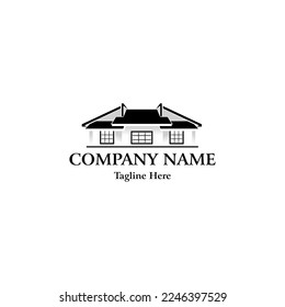 Real estate logo design. Home logo design template. Roofing logo.