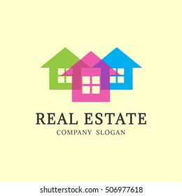 Real Estate Logo Design. Hous Logo Design. Creative Idea Real Estate Vector illustration