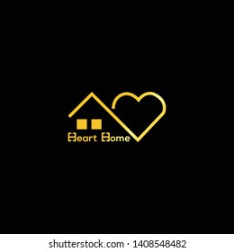 Real Estate Logo Design. House And Heart Logo