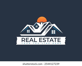 Real estate logo design, house logo, home logo design vector template
