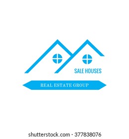 Real Estate logo design. House abstract concept icon