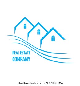 Real Estate logo design. House abstract concept icon
