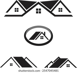 Real estate logo design or icon symbols