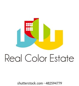 Real Estate Logo design, icons, symbols, vector, abstract, set, shapes