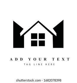 Real estate logo design & illustration vector art