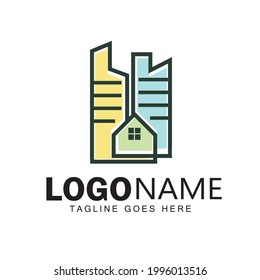 real estate logo design illustration vector art 