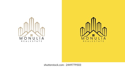 real estate logo design, Ilustrasi Vector