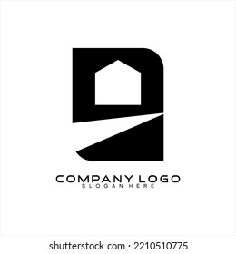 Real Estate logo design letter B