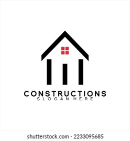 Real Estate logo design letter E abstract simple.