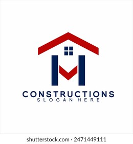 Real Estate logo design with letter V H M concept.