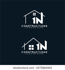 Real Estate logo design with letter concept
I N or 1 N.