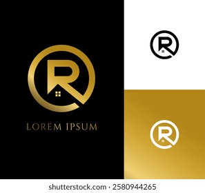 Real Estate Logo Design with Letter R