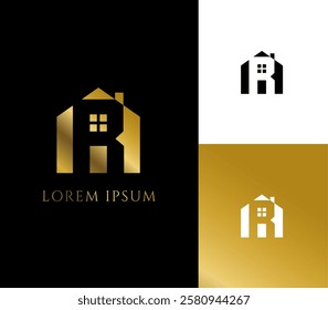 Real Estate Logo Design with Letter R