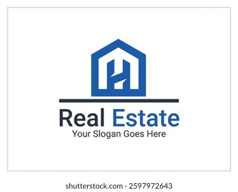 Real Estate Logo Design, Letter Home Logo Design, H letter logo design, Creative Home Logo Design.