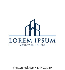 Real Estate Logo Design with letters C and R and G. Illustration - vector - template