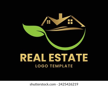 Real estate logo, design logo Linear Style isolated Usable for Real Estate, Construction, Architecture and Building Logos. Flat Vector Logo Design Template Element.