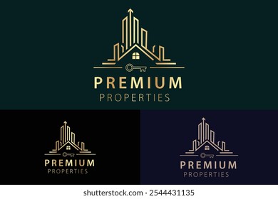 real estate logo design with mix color eps 10 file 