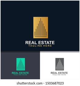 Real estate logo design.  modern and elegant style design. bussines logo design template