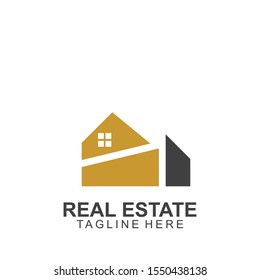 Real estate logo design.  modern and elegant style design. bussines logo design template