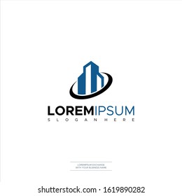 Real estate logo design. modern and elegant style design. business logo design template