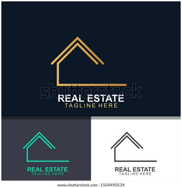 Real estate logo design.  modern and\
elegant style design. bussines logo design\
template