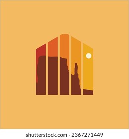 Real estate logo design mountain theme