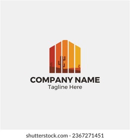 Real estate logo design mountain theme