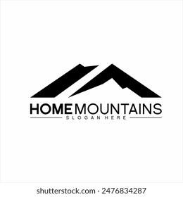 Real Estate logo design with mountain peak concept.