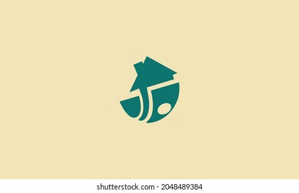 REAL ESTATE LOGO DESIGN WITH NEGATIVE SPACE EFFECT FOR ILLUSTRATION USE